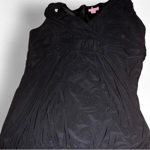 Eliza J Black Dress with Pink Label